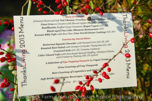 ThanksLiving Menu 2013